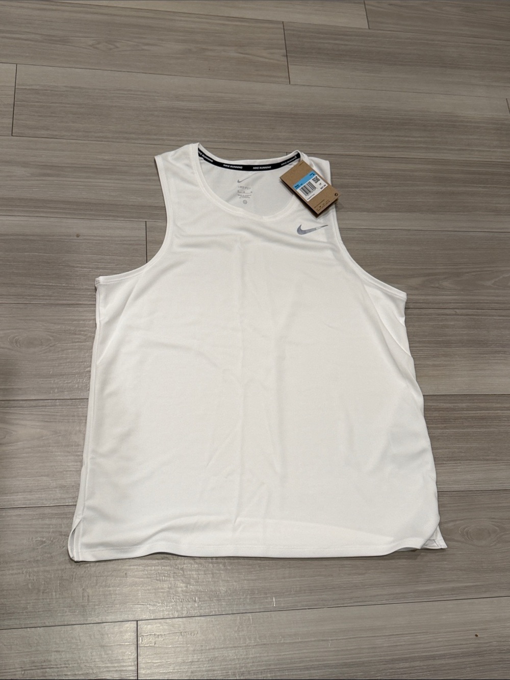 Nike Miler Men's White running tank NWT size medium